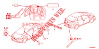 EMBLEMEN/WAARSCHUWINGSLABELS  voor Honda CIVIC DIESEL 1.6 EXCLUSIVE 5 deuren 6-versnellings handgeschakelde versnellingsbak 2015