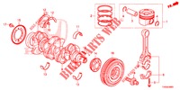 KRUKAS/ZUIGER (DIESEL) voor Honda CIVIC DIESEL 1.6 EXCLUSIVE 5 deuren 6-versnellings handgeschakelde versnellingsbak 2015