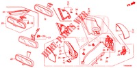 SPIEGEL/ZONNEKLEP  voor Honda CIVIC DIESEL 1.6 EXCLUSIVE 5 deuren 6-versnellings handgeschakelde versnellingsbak 2015