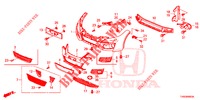 VOOR BUMPER  voor Honda CIVIC DIESEL 1.6 EXCLUSIVE 5 deuren 6-versnellings handgeschakelde versnellingsbak 2015