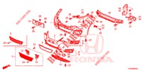 VOOR BUMPER  voor Honda CIVIC 1.8 EXECUTIVE 5 deuren 5-traps automatische versnellingsbak 2015