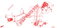 ACHTER PORTIER SLOTEN/BUITEN HENDEL  voor Honda CIVIC 1.4 ELEGANCE 5 deuren 6-versnellings handgeschakelde versnellingsbak 2016