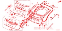 ACHTERKLEP PANEEL(2DE)  voor Honda CIVIC 1.4 ELEGANCE 5 deuren 6-versnellings handgeschakelde versnellingsbak 2016