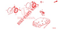 ANTENNE/LUIDSPREKER  voor Honda CIVIC 1.4 ELEGANCE 5 deuren 6-versnellings handgeschakelde versnellingsbak 2016
