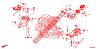 MOTOR BEVESTIGINGEN (1.4L) voor Honda CIVIC 1.4 ELEGANCE 5 deuren 6-versnellings handgeschakelde versnellingsbak 2016