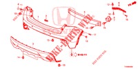 ACHTER BUMPER  voor Honda CIVIC DIESEL 1.6 EXECUTIVE NAVI EDITION X 5 deuren 6-versnellings handgeschakelde versnellingsbak 2016