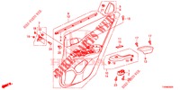 ACHTER PORTIER VOERING(4DE)  voor Honda CIVIC DIESEL 1.6 EXECUTIVE NAVI EDITION X 5 deuren 6-versnellings handgeschakelde versnellingsbak 2016