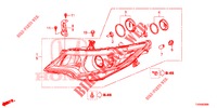 KOPLAMP  voor Honda CIVIC DIESEL 1.6 EXECUTIVE NAVI EDITION X 5 deuren 6-versnellings handgeschakelde versnellingsbak 2016