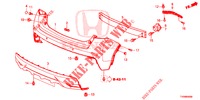 ACHTER BUMPER  voor Honda CIVIC DIESEL 1.6 LIFSTYLE 5 deuren 6-versnellings handgeschakelde versnellingsbak 2016