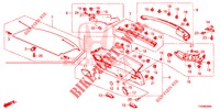 ACHTERKLEP VOERING/ ACHTER PANEEL VOERING(2DE)  voor Honda CIVIC DIESEL 1.6 LIFSTYLE 5 deuren 6-versnellings handgeschakelde versnellingsbak 2016