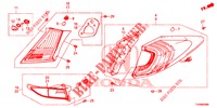 ACHTERLICHT/KENTEKEN LICHT (PGM FI)  voor Honda CIVIC 1.8 COMFORT 5 deuren 6-versnellings handgeschakelde versnellingsbak 2016