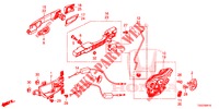 ACHTER PORTIER SLOTEN/BUITEN HENDEL  voor Honda CIVIC  1.5 PRESTIGE 5 deuren CVT versnellingsbak 2017