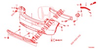 ACHTER BUMPER  voor Honda CIVIC 1.8 SPORT 5 deuren 6-versnellings handgeschakelde versnellingsbak 2014