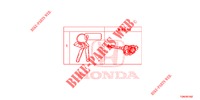 SLEUTEL CILINDER SET (INTELLIGENT) voor Honda CIVIC DIESEL 1.6 TOP 5 deuren 6-versnellings handgeschakelde versnellingsbak 2018