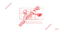 SLEUTEL CILINDER SET (INTELLIGENT) voor Honda CIVIC TYPE R 5 deuren 6-versnellings handgeschakelde versnellingsbak 2017