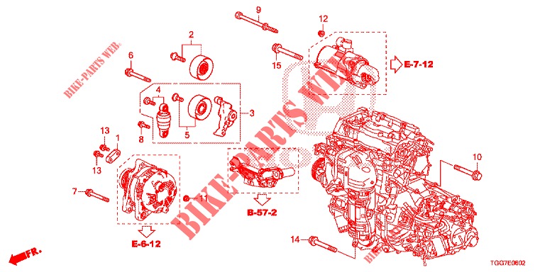 AUTOMATISCH SPANNER (TYPE R) voor Honda CIVIC TYPE R 5 deuren 6-versnellings handgeschakelde versnellingsbak 2018