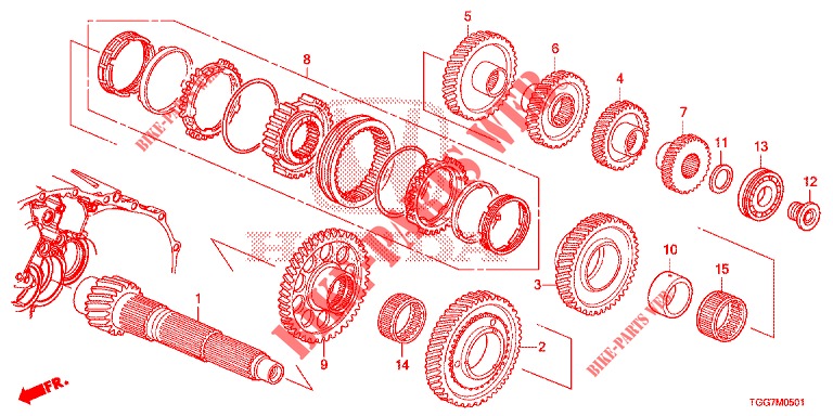 HULPAS (TYPE R) voor Honda CIVIC TYPE R 5 deuren 6-versnellings handgeschakelde versnellingsbak 2018