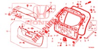ACHTERKLEP PANEEL(2DE)  voor Honda CIVIC TOURER DIESEL 1.6 COMFORT 5 deuren 6-versnellings handgeschakelde versnellingsbak 2014