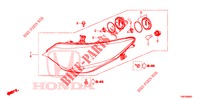 KOPLAMP  voor Honda CIVIC TOURER DIESEL 1.6 COMFORT 5 deuren 6-versnellings handgeschakelde versnellingsbak 2014