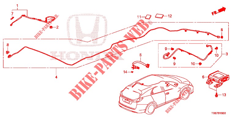 ANTENNE/LUIDSPREKER (LH) voor Honda CIVIC TOURER DIESEL 1.6 COMFORT 5 deuren 6-versnellings handgeschakelde versnellingsbak 2014