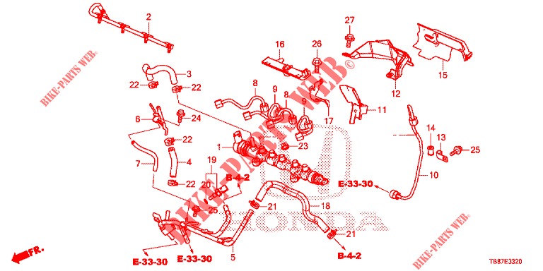BRANDSTOF RAIL/HOGE DRUK POMP (DIESEL) voor Honda CIVIC TOURER DIESEL 1.6 COMFORT 5 deuren 6-versnellings handgeschakelde versnellingsbak 2014