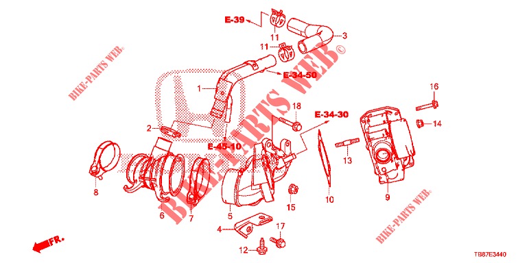 INLAATDRUK VAN DE REGELKLEP (DIESEL) voor Honda CIVIC TOURER DIESEL 1.6 COMFORT 5 deuren 6-versnellings handgeschakelde versnellingsbak 2014