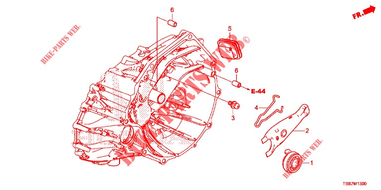 KOPPELING TERUGKEER (DIESEL) voor Honda CIVIC TOURER DIESEL 1.6 COMFORT 5 deuren 6-versnellings handgeschakelde versnellingsbak 2014