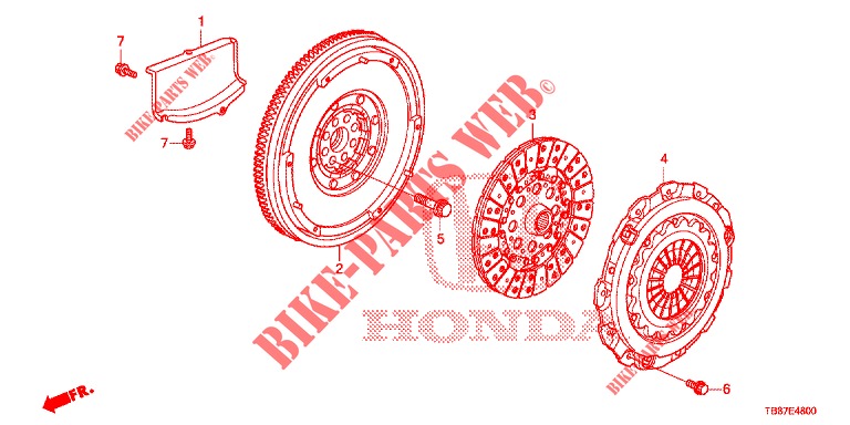 KOPPELING VERSNELLING VORK (DIESEL) voor Honda CIVIC TOURER DIESEL 1.6 COMFORT 5 deuren 6-versnellings handgeschakelde versnellingsbak 2014