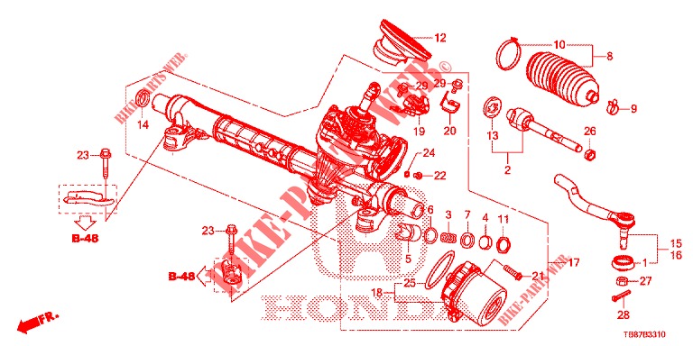 P.S. VERSNELLINGBOX (LH) voor Honda CIVIC TOURER DIESEL 1.6 COMFORT 5 deuren 6-versnellings handgeschakelde versnellingsbak 2014