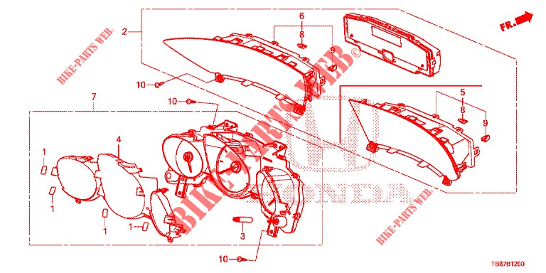SNELHEIDSMETER  voor Honda CIVIC TOURER DIESEL 1.6 COMFORT 5 deuren 6-versnellings handgeschakelde versnellingsbak 2014