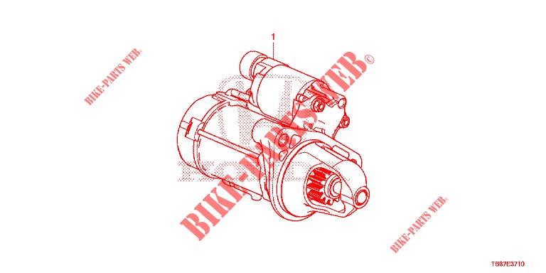 STARTMOTOR (DIESEL) (DENSO) voor Honda CIVIC TOURER DIESEL 1.6 COMFORT 5 deuren 6-versnellings handgeschakelde versnellingsbak 2014