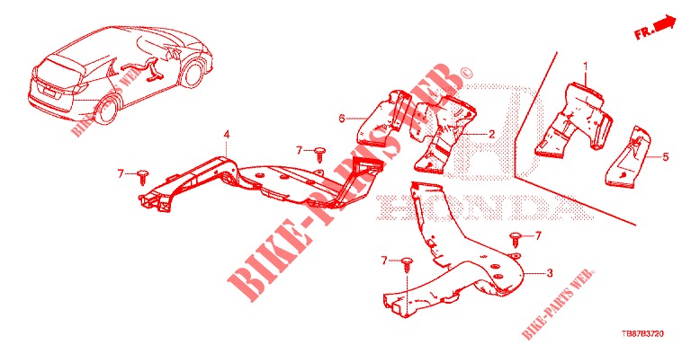 TOEVOERPIJP/VENTILATORPIJP  voor Honda CIVIC TOURER DIESEL 1.6 COMFORT 5 deuren 6-versnellings handgeschakelde versnellingsbak 2014