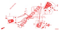 ACHTER PORTIER SLOTEN/BUITEN HENDEL  voor Honda CIVIC TOURER DIESEL 1.6 EXECUTIVE 5 deuren 6-versnellings handgeschakelde versnellingsbak 2014