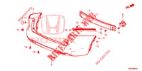 ACHTER BUMPER  voor Honda CIVIC TOURER DIESEL 1.6 S 5 deuren 6-versnellings handgeschakelde versnellingsbak 2014