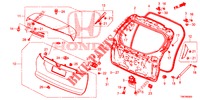 ACHTERKLEP PANEEL(2DE)  voor Honda CIVIC TOURER DIESEL 1.6 S 5 deuren 6-versnellings handgeschakelde versnellingsbak 2014