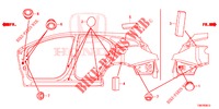 DOORVOERTULLE (LATERAL) voor Honda CIVIC TOURER DIESEL 1.6 S 5 deuren 6-versnellings handgeschakelde versnellingsbak 2014