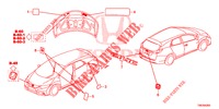 EMBLEMEN/WAARSCHUWINGSLABELS  voor Honda CIVIC TOURER DIESEL 1.6 S 5 deuren 6-versnellings handgeschakelde versnellingsbak 2014