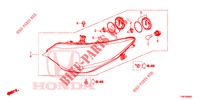 KOPLAMP  voor Honda CIVIC TOURER DIESEL 1.6 S 5 deuren 6-versnellings handgeschakelde versnellingsbak 2014