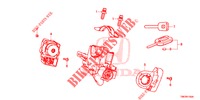 SLEUTEL CILINDER COMPONENTEN  voor Honda CIVIC TOURER DIESEL 1.6 S 5 deuren 6-versnellings handgeschakelde versnellingsbak 2014