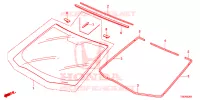 VOOR RUIT/ ACHTER RUIT  voor Honda CIVIC TOURER COMFORT 5 deuren 5-traps automatische versnellingsbak 2014