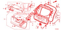 ACHTERKLEP PANEEL(2DE)  voor Honda CIVIC TOURER 1.8 EXECUTIVE 5 deuren 6-versnellings handgeschakelde versnellingsbak 2014