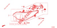 KOPLAMP  voor Honda CIVIC TOURER 1.8 LIFESTYLE 5 deuren 6-versnellings handgeschakelde versnellingsbak 2014