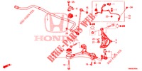 VOOR KNOKKEL  voor Honda CIVIC TOURER 1.8 LIFESTYLE 5 deuren 6-versnellings handgeschakelde versnellingsbak 2014