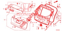 ACHTERKLEP PANEEL(2DE)  voor Honda CIVIC TOURER DIESEL 1.6 COMFORT 5 deuren 6-versnellings handgeschakelde versnellingsbak 2015