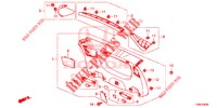 ACHTERKLEP VOERING/ ACHTER PANEEL VOERING(2DE)  voor Honda CIVIC TOURER DIESEL 1.6 COMFORT 5 deuren 6-versnellings handgeschakelde versnellingsbak 2015