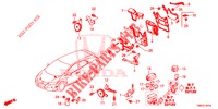 BEDIENINGSEENNEID (COMPARTIMENT MOTEUR) (1) (DIESEL) voor Honda CIVIC TOURER DIESEL 1.6 COMFORT 5 deuren 6-versnellings handgeschakelde versnellingsbak 2015