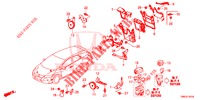 BEDIENINGSEENNEID (COMPARTIMENT MOTEUR) (1) (DIESEL) voor Honda CIVIC TOURER DIESEL 1.6 EXECUTIVE 5 deuren 6-versnellings handgeschakelde versnellingsbak 2015