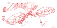 EMBLEMEN/WAARSCHUWINGSLABELS  voor Honda CIVIC TOURER DIESEL 1.6 EXECUTIVE 5 deuren 6-versnellings handgeschakelde versnellingsbak 2015