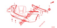 ACHTER BUMPER  voor Honda CIVIC TOURER 1.8 LIFESTYLE 5 deuren 5-traps automatische versnellingsbak 2015