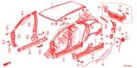 BUITEN PANELEN/ACHTER PANEEL  voor Honda CIVIC TOURER 1.8 LIFESTYLE 5 deuren 5-traps automatische versnellingsbak 2015